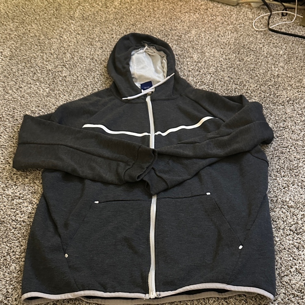 Pony Men's Charcoal Zip-Up Sweater